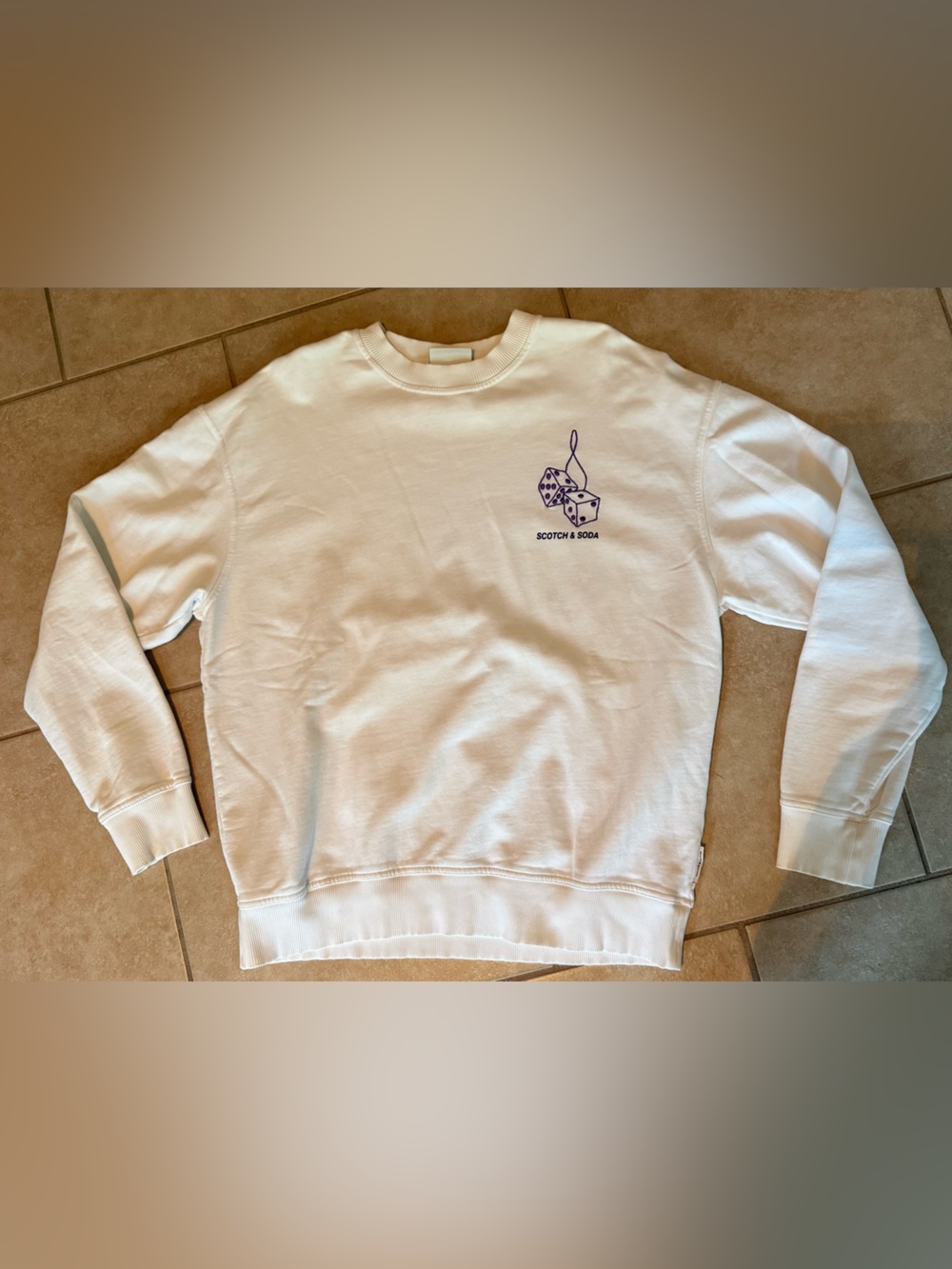 Scotch & Soda White Crewneck Sweatshirt XXL road to fortune purple